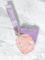 Floral Dual Pouch Wristlet