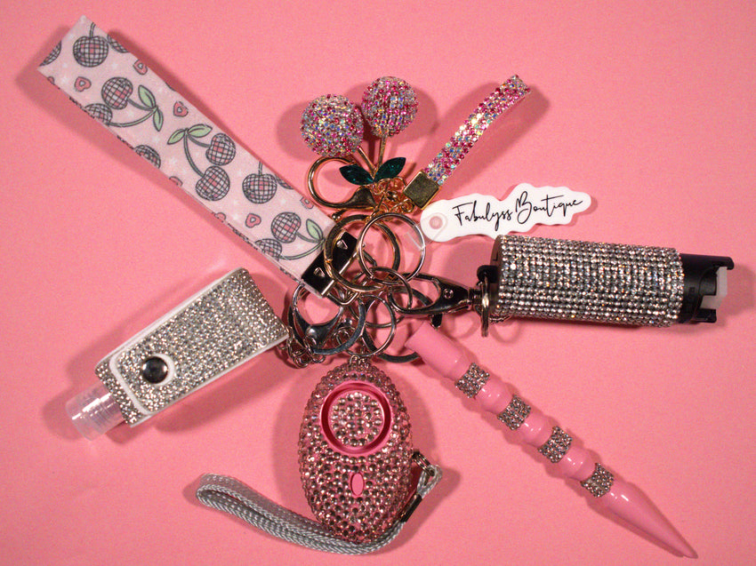 Glitter Groove Safety Keychain