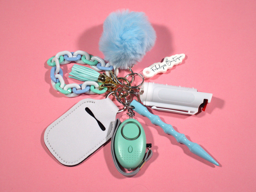 Aquamarine Safety Keychain