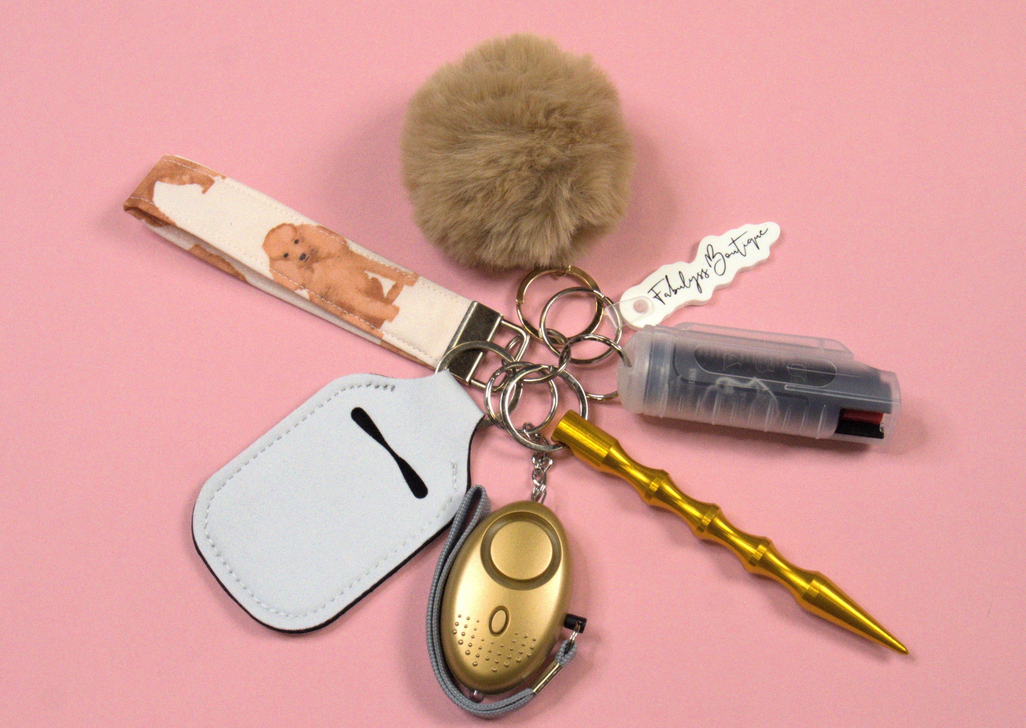 Poodle Safety Keychain