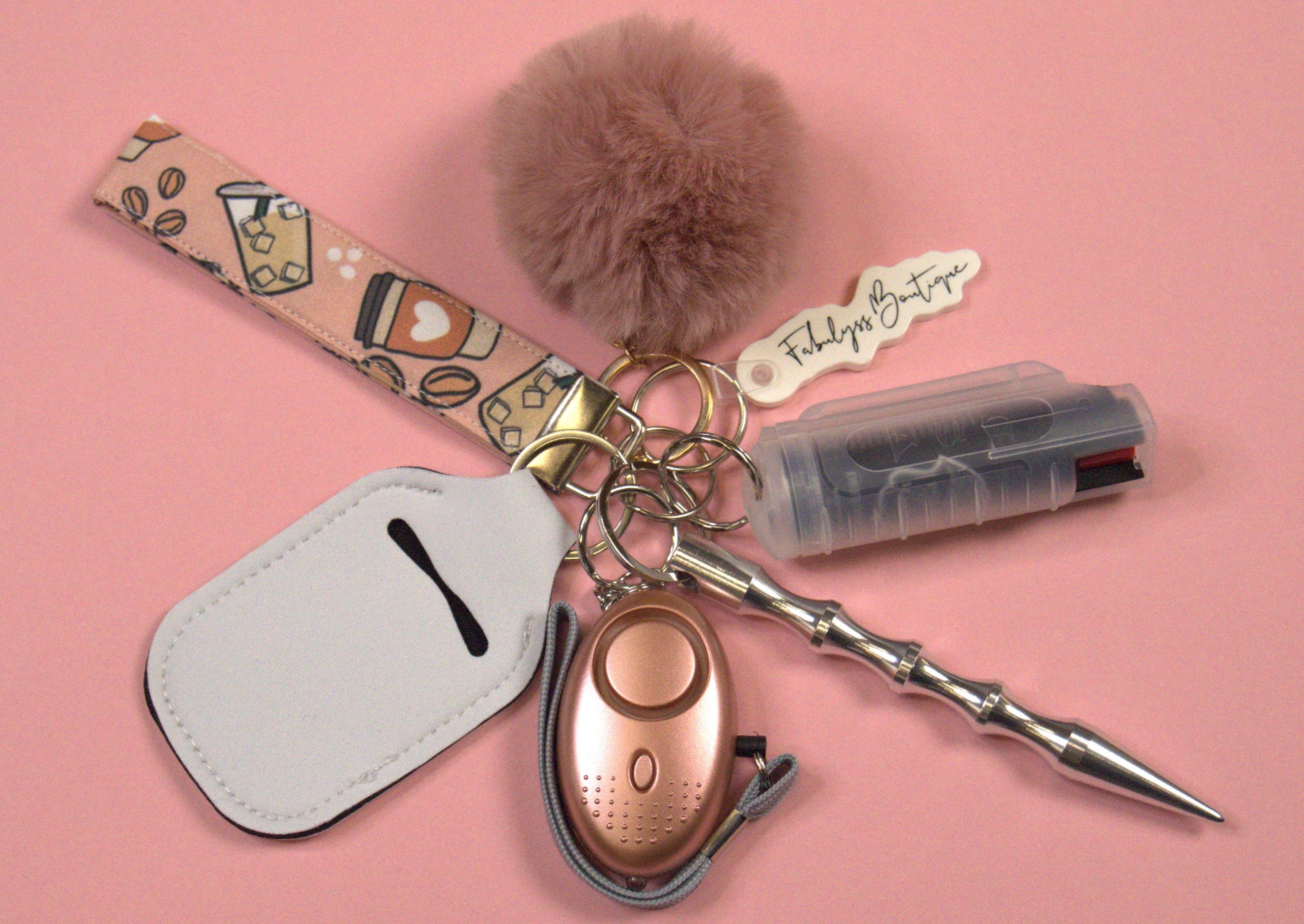 Love You A Latte Safety Keychain