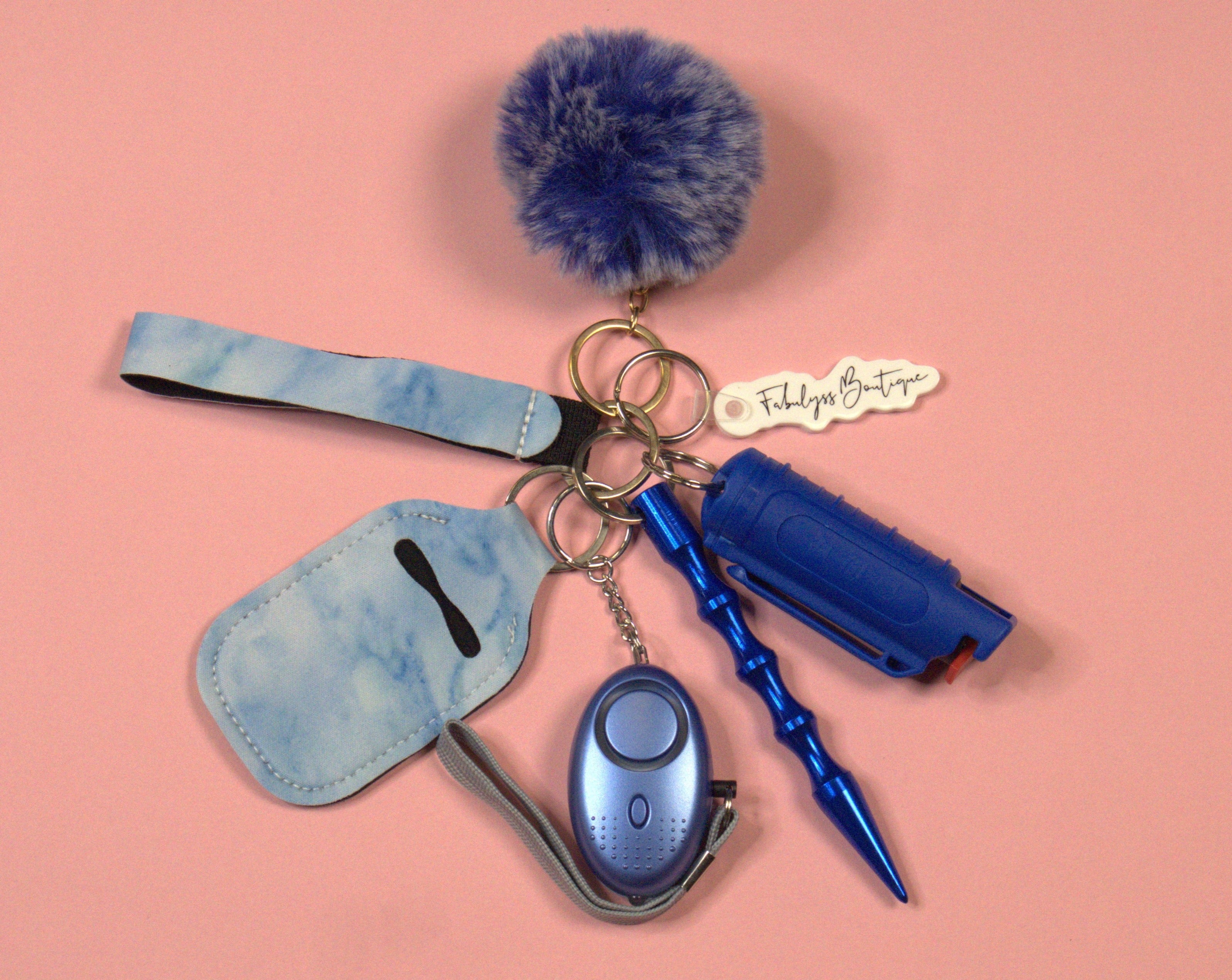 Blue Marble Safety Keychain