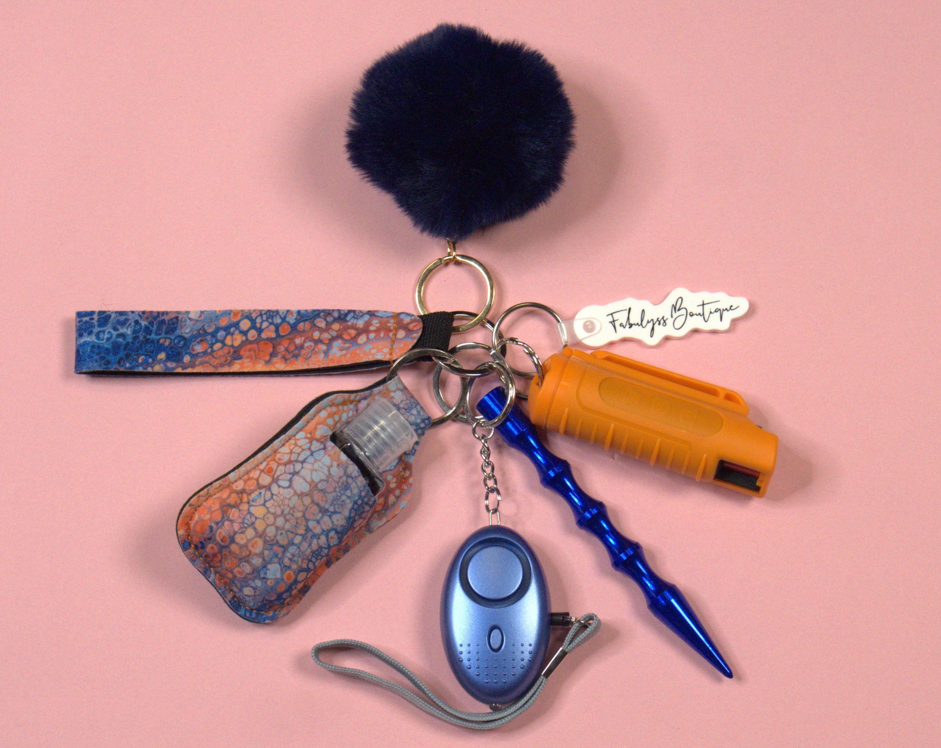 Fire and Ice Safety Keychain