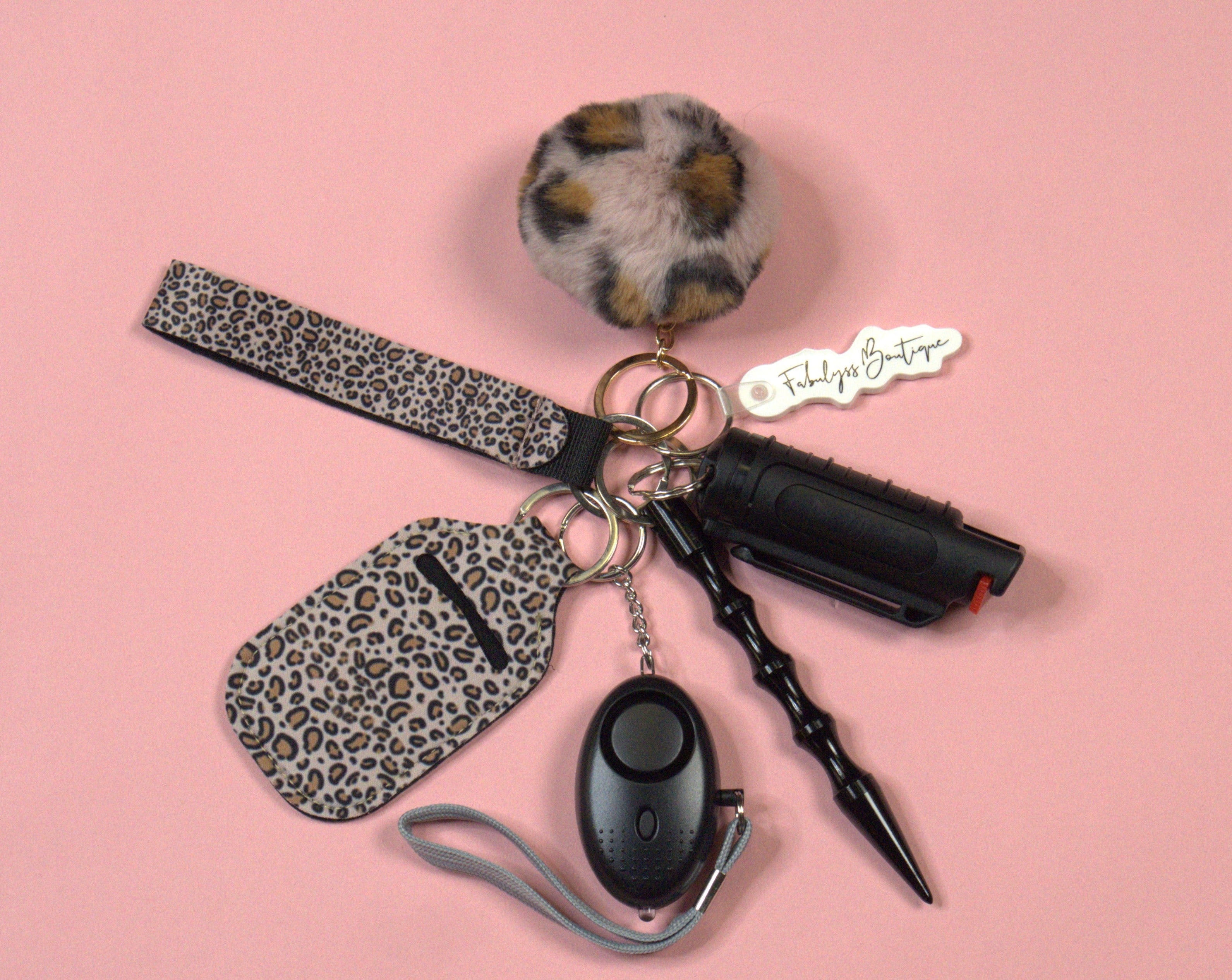 Leopard Safety Keychain