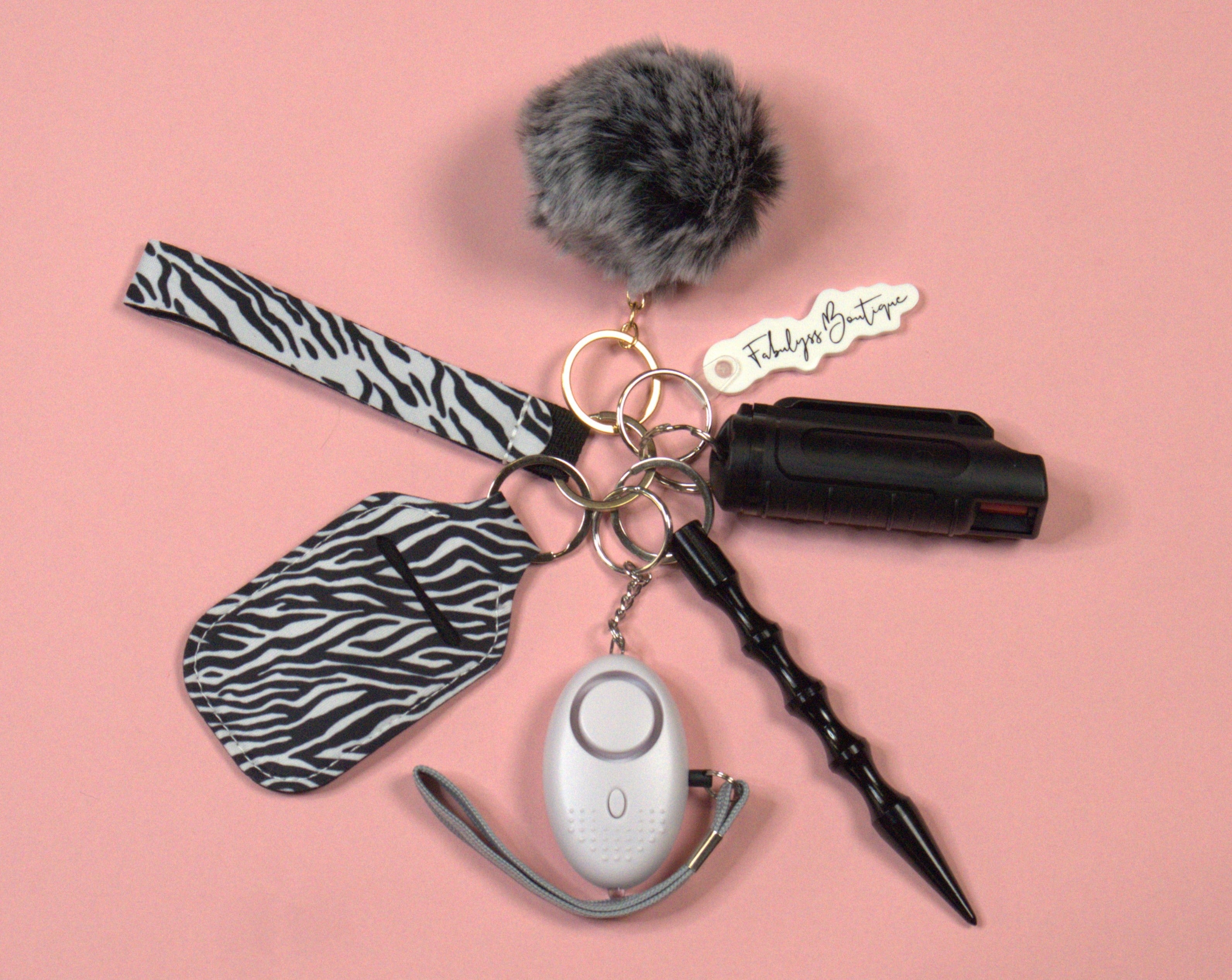 Zebra Safety Keychain