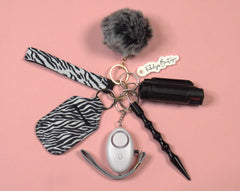 Zebra Safety Keychain