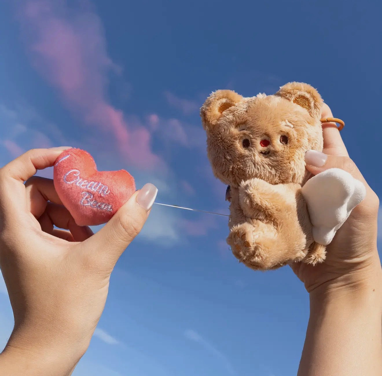 Cupid Teddy Bear Keychain