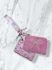 Pink Bow Dual Pouch