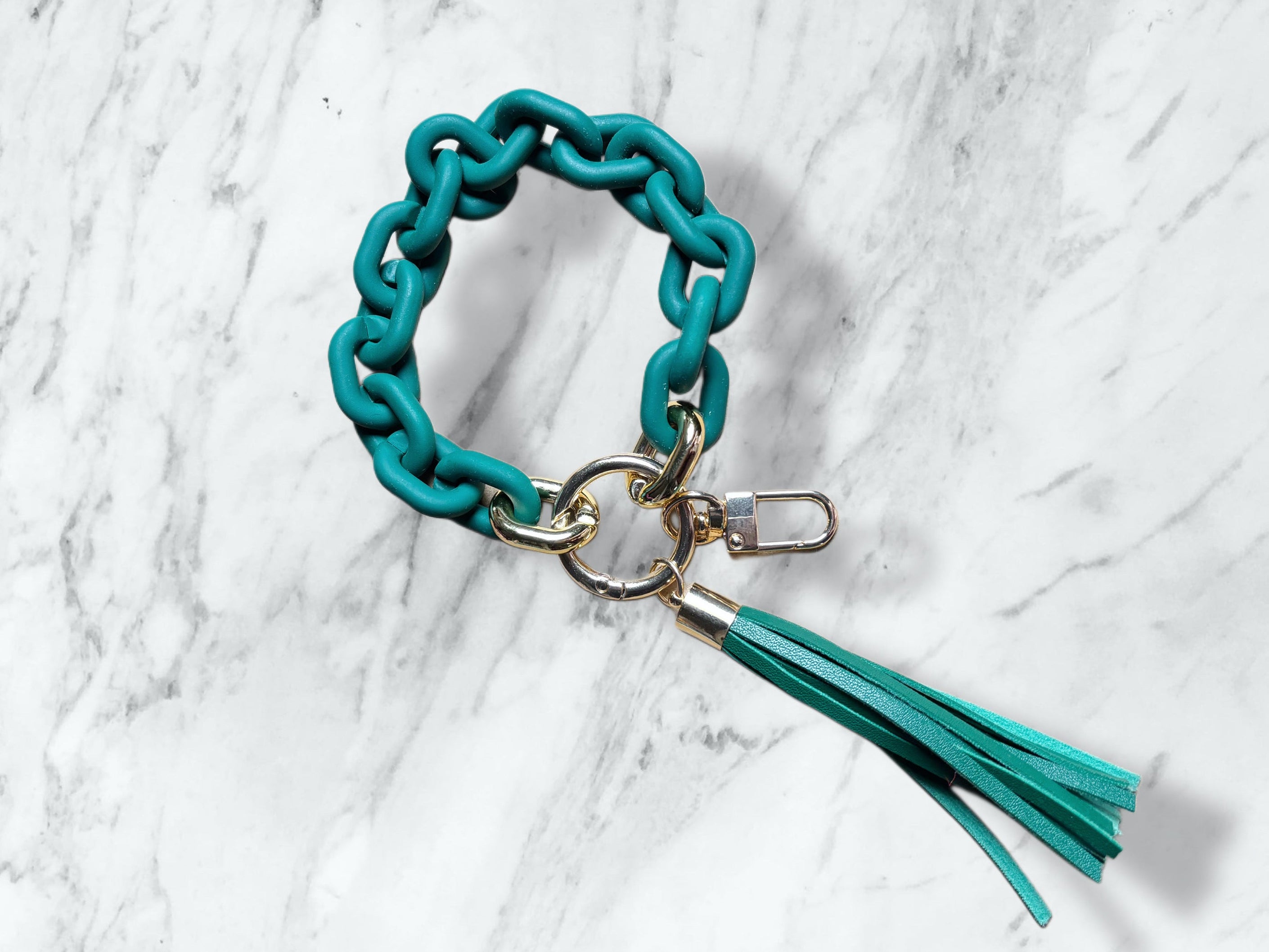 Forest Green Link Wristlet