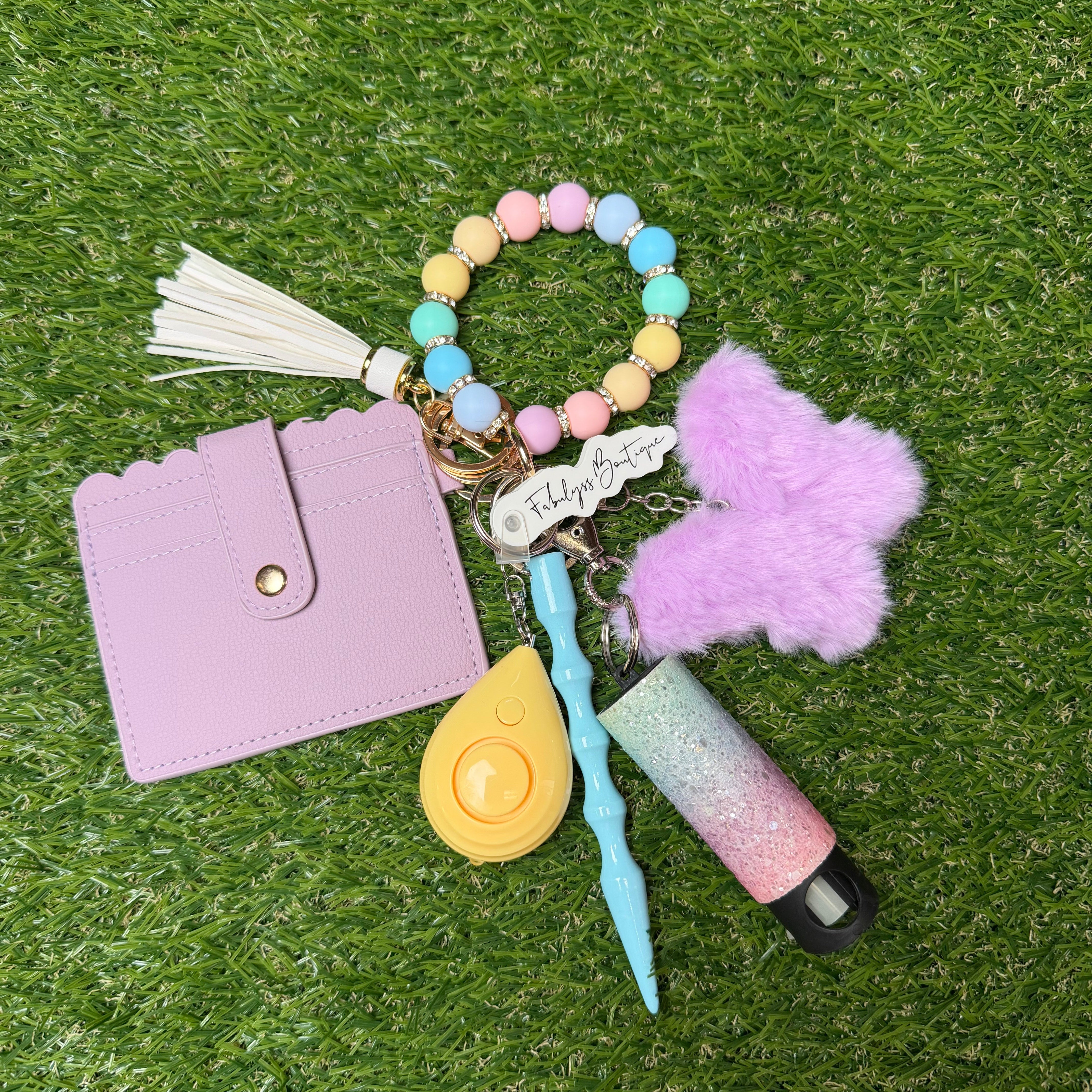 Pastel Flutter Safety Keychain