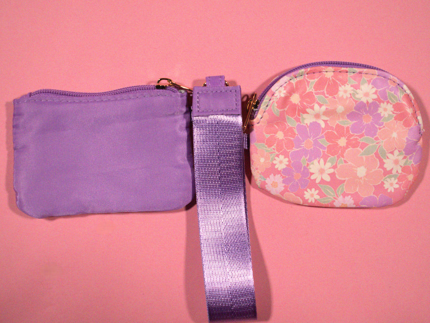 Floral Dual Pouch Wristlet