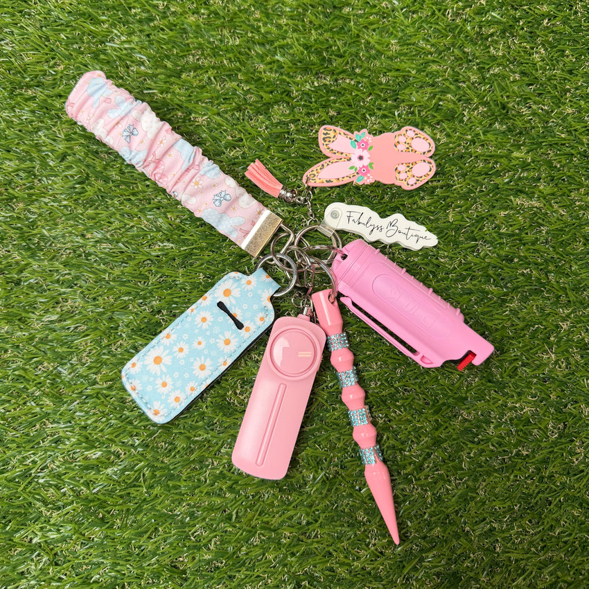 Buns & Bows Safety Keychain