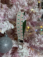 Candy Cane Bow Wristlet