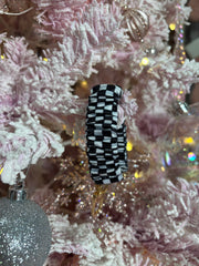 Checkerboard Scrunchie Wristlet