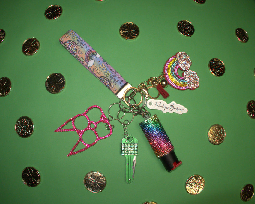 Over the Rainbow Safety Keychain