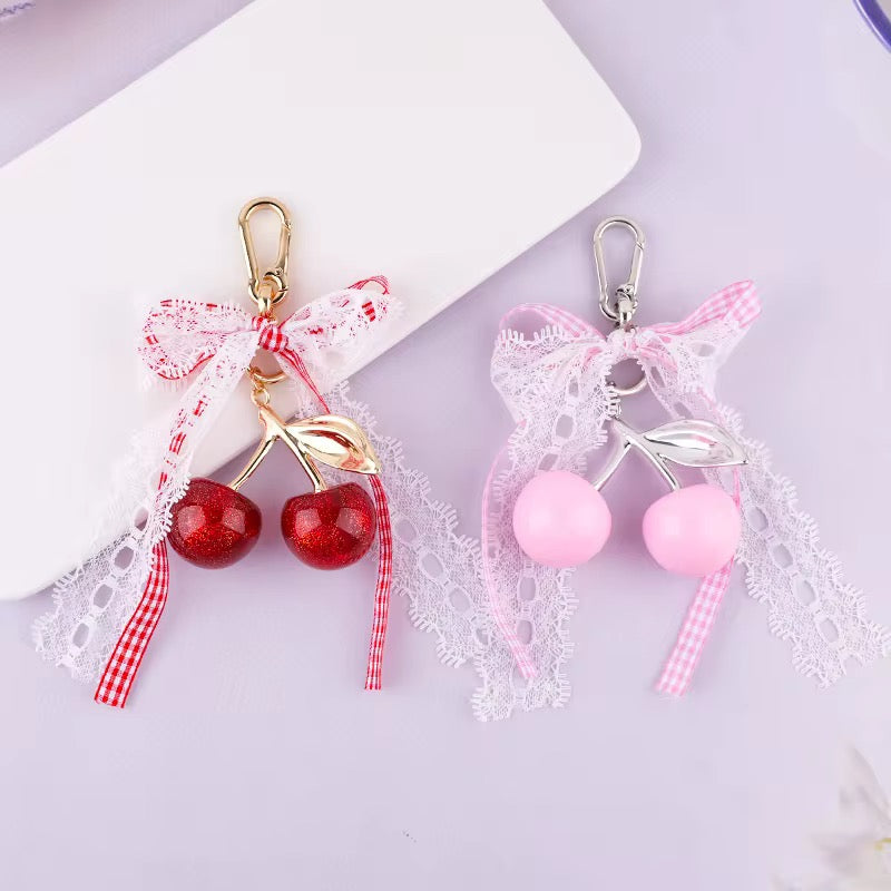 Coquette Cherry Keychain