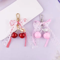 Coquette Cherry Keychain