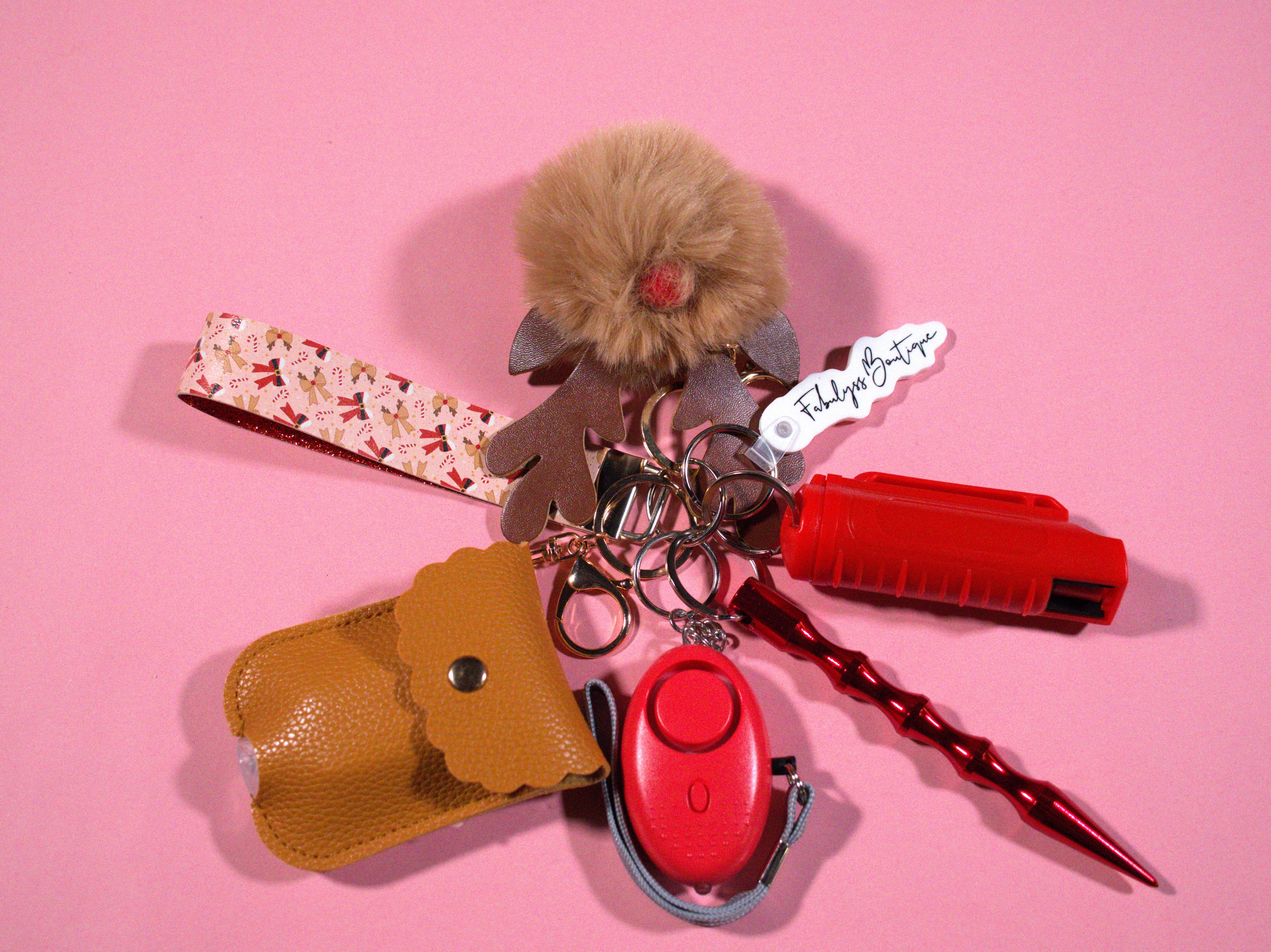 Coquette Claus Safety Keychain