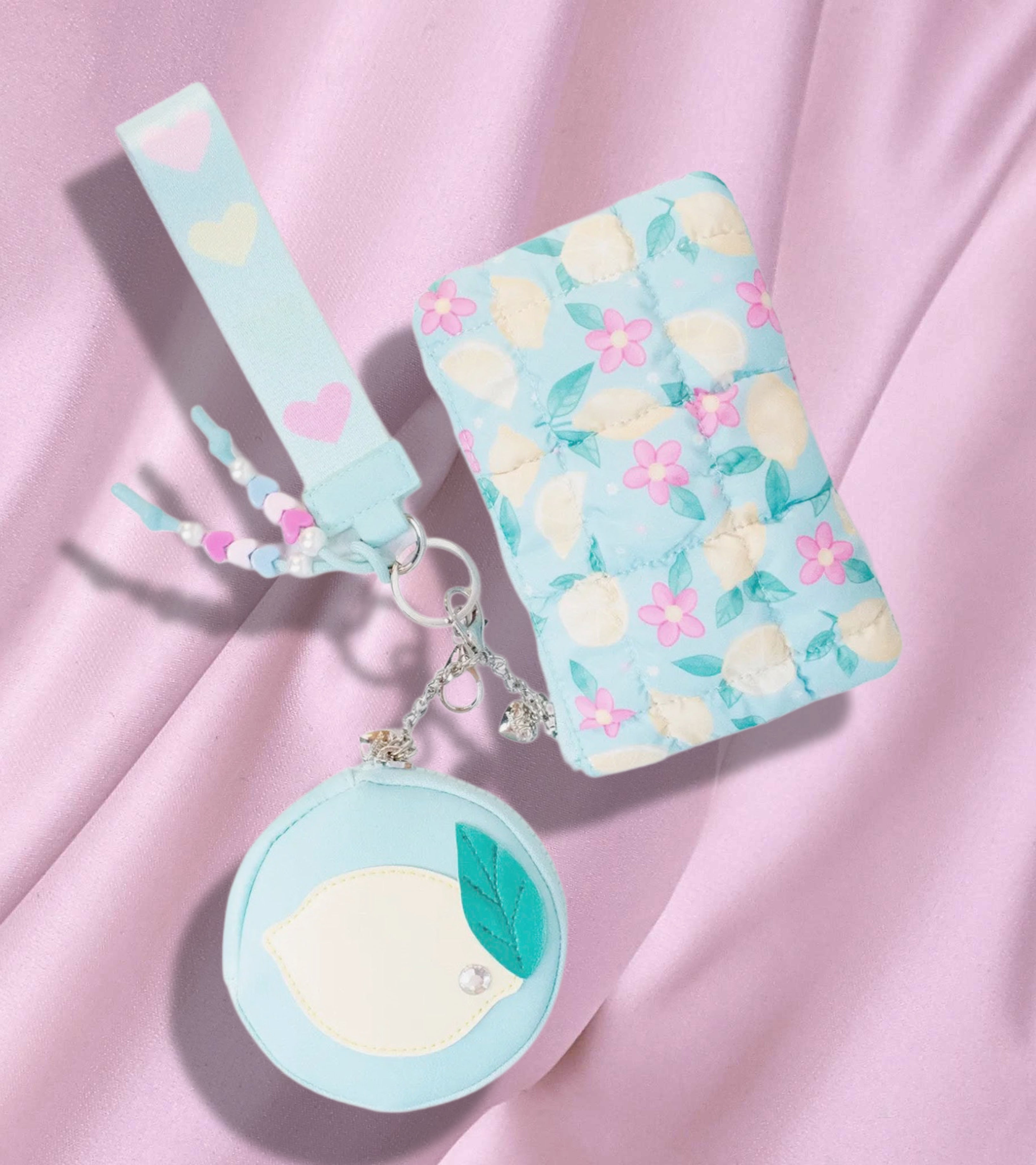 Lemon Dual Pouch Keychain