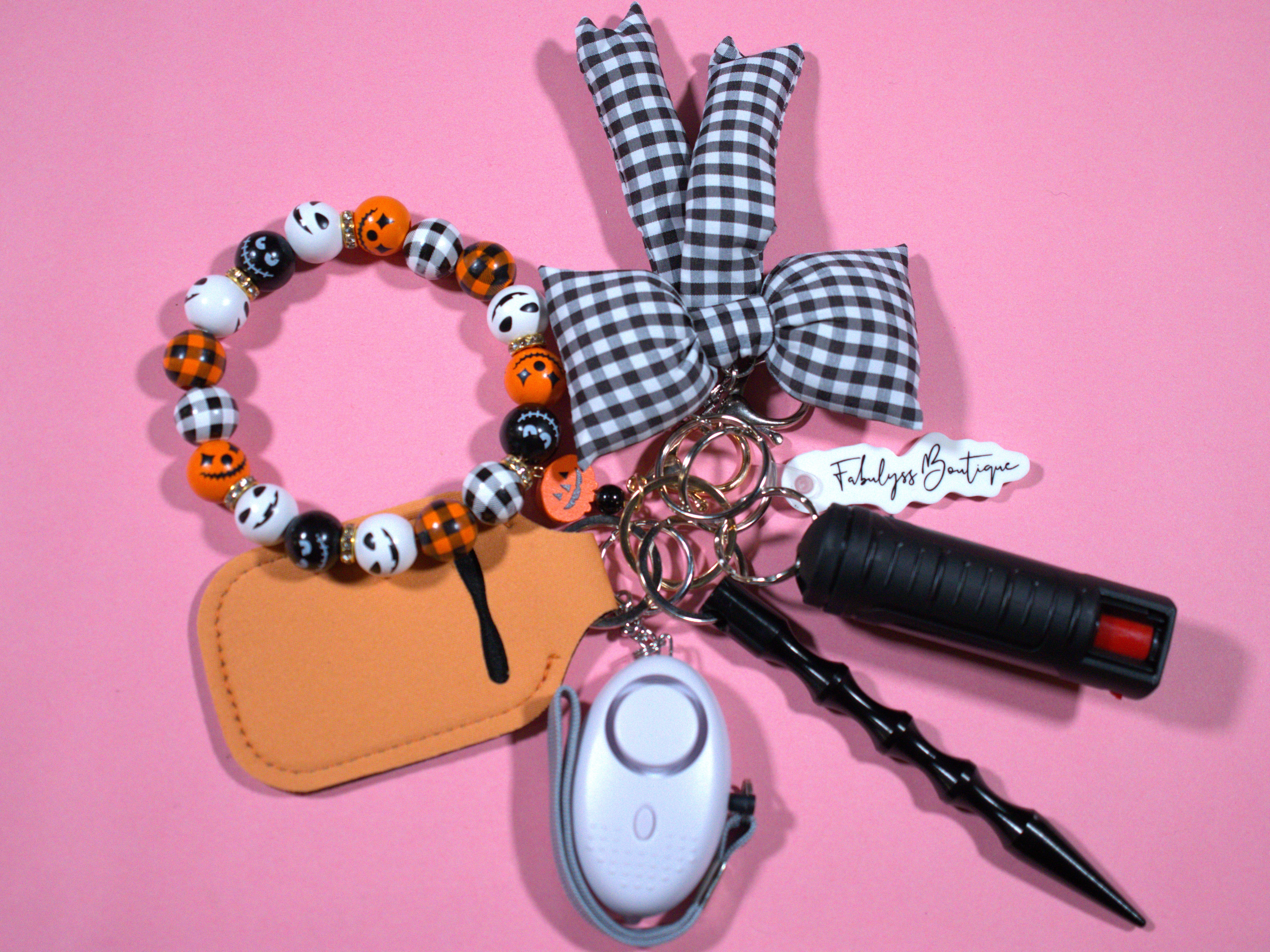 Jack-O-Lantern Safety Keychain