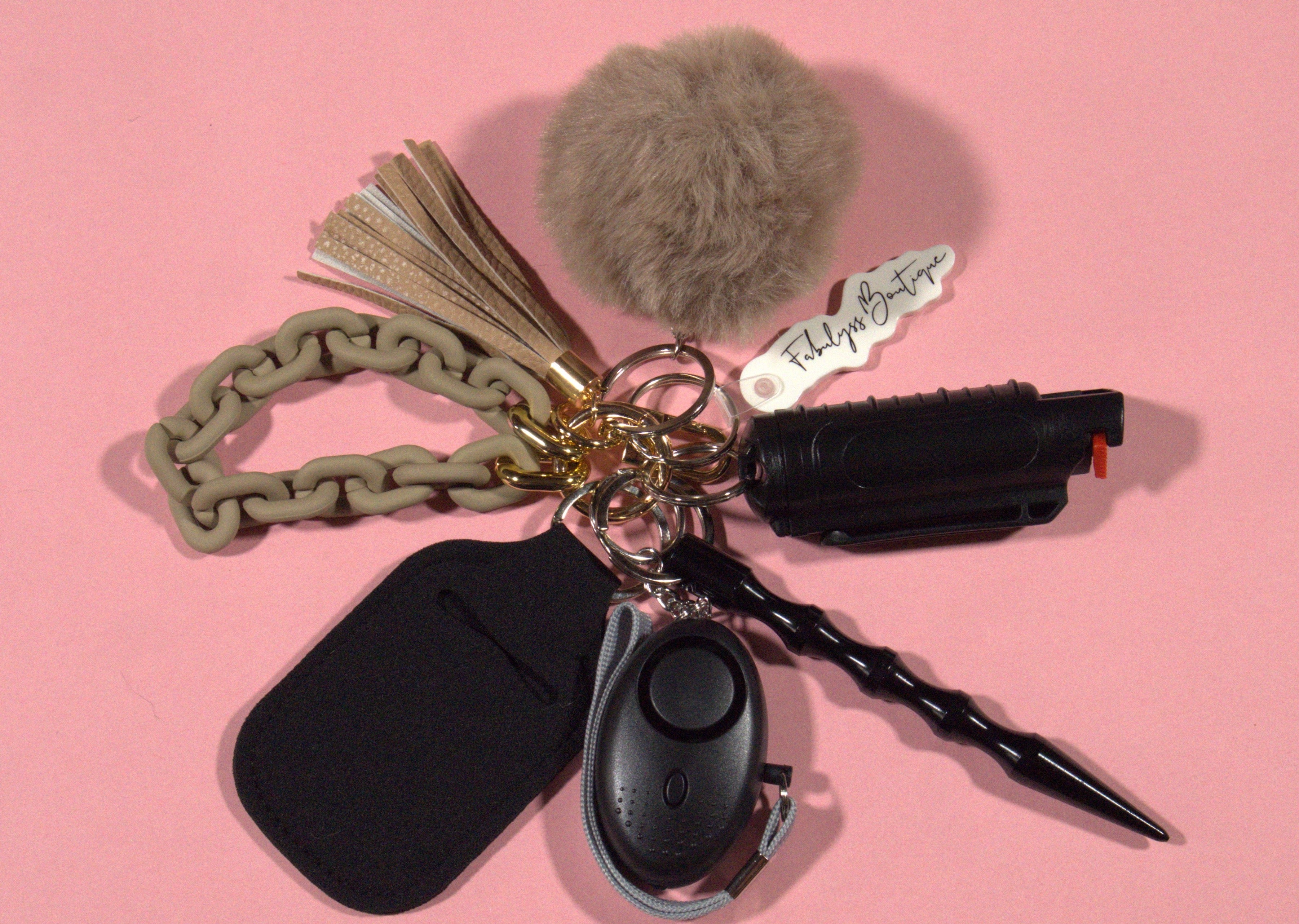 Mocha Safety Keychain