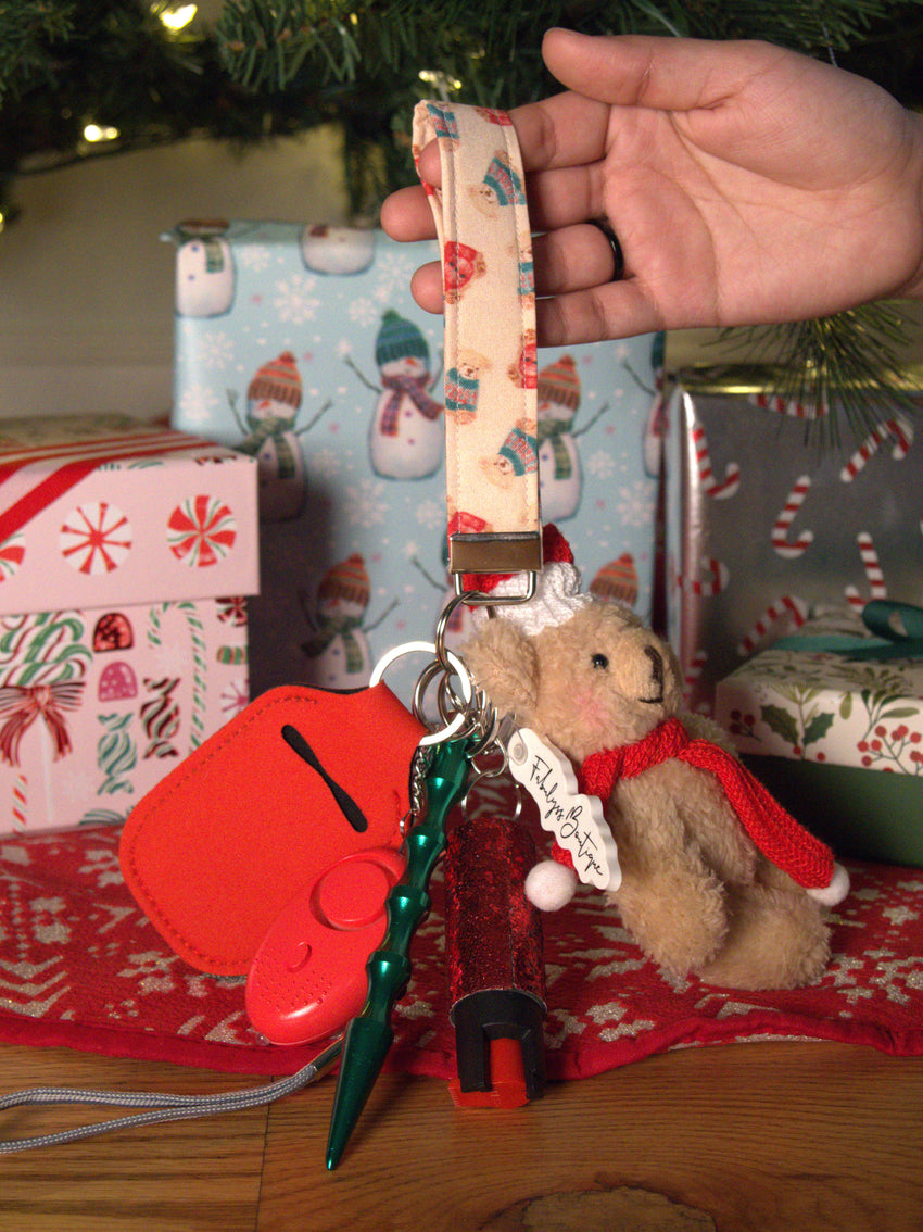 Beary Merry Safety Keychain