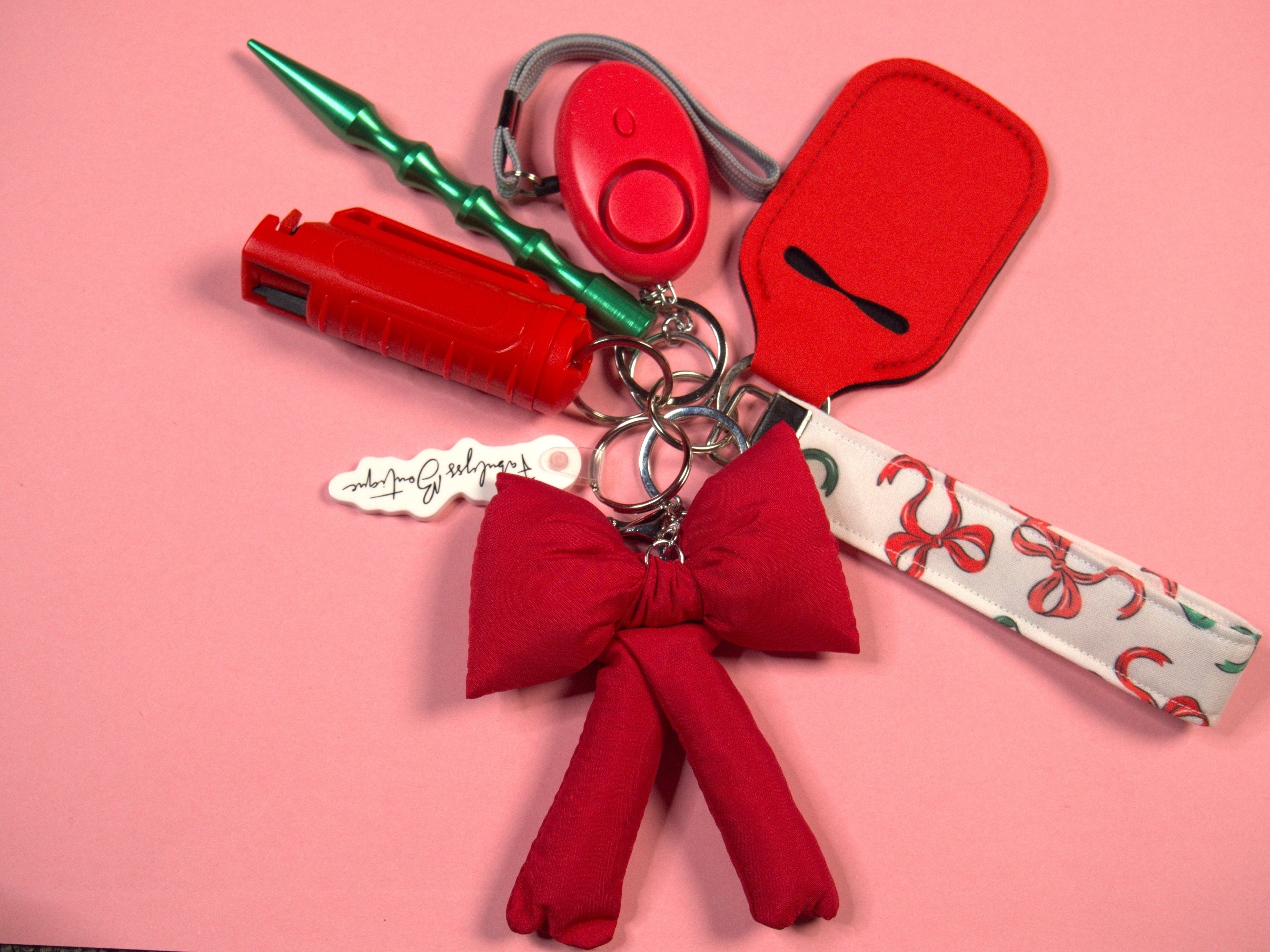 Wrapped in Red Safety Keychain (KEYCHAIN OF THE MONTH)