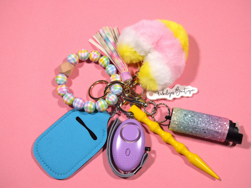 Egg-cited Safety Keychain