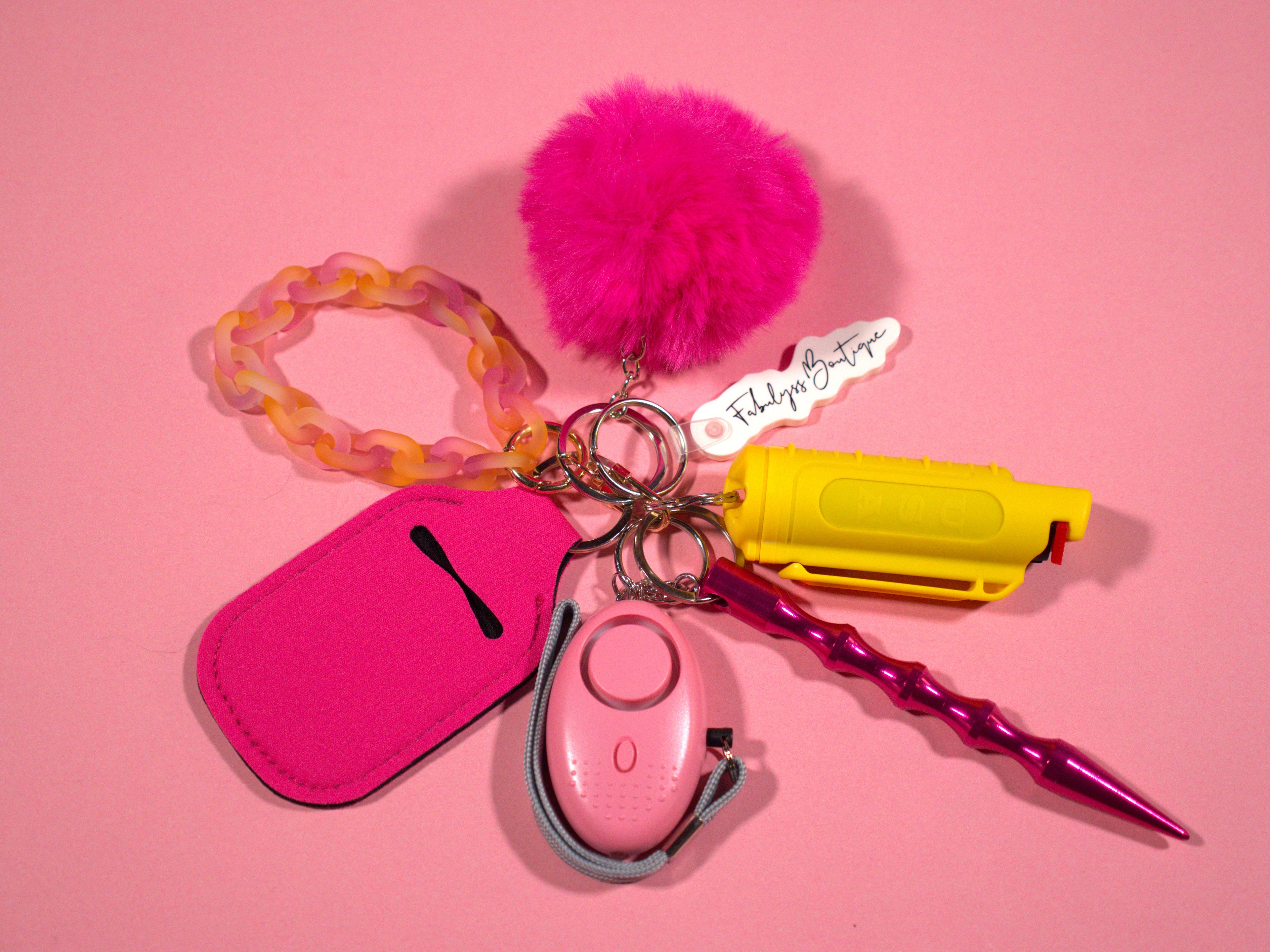 Strawberry Lemonade Safety Keychain