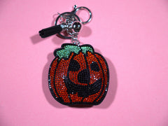 Bling Jack-O-Lantern Keychain