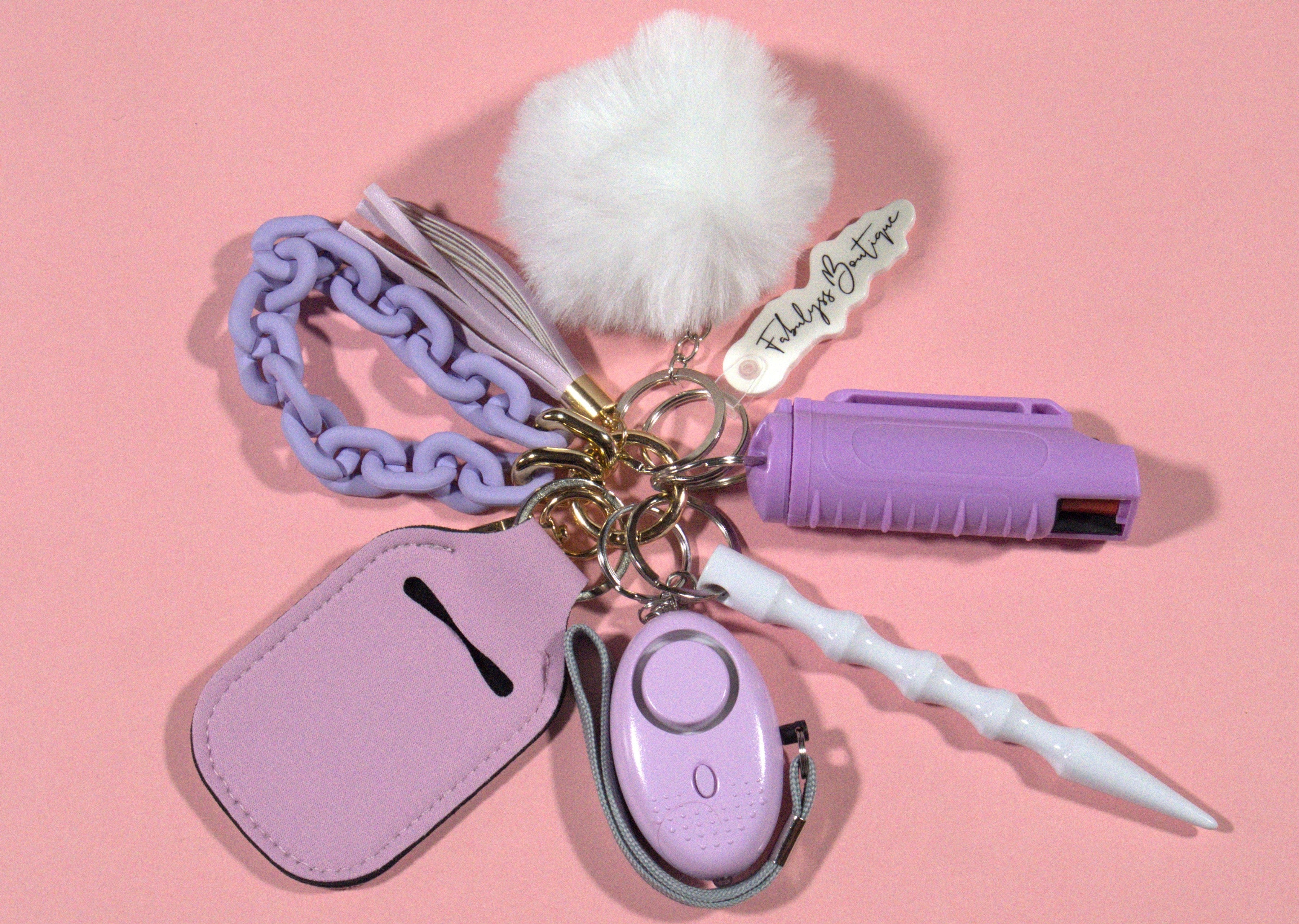 Periwinkle Safety Keychain