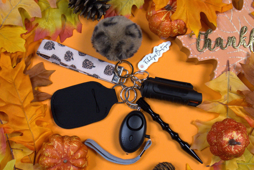 Purrfect Pumpkin Safety Keychain Fabulyss Boutique