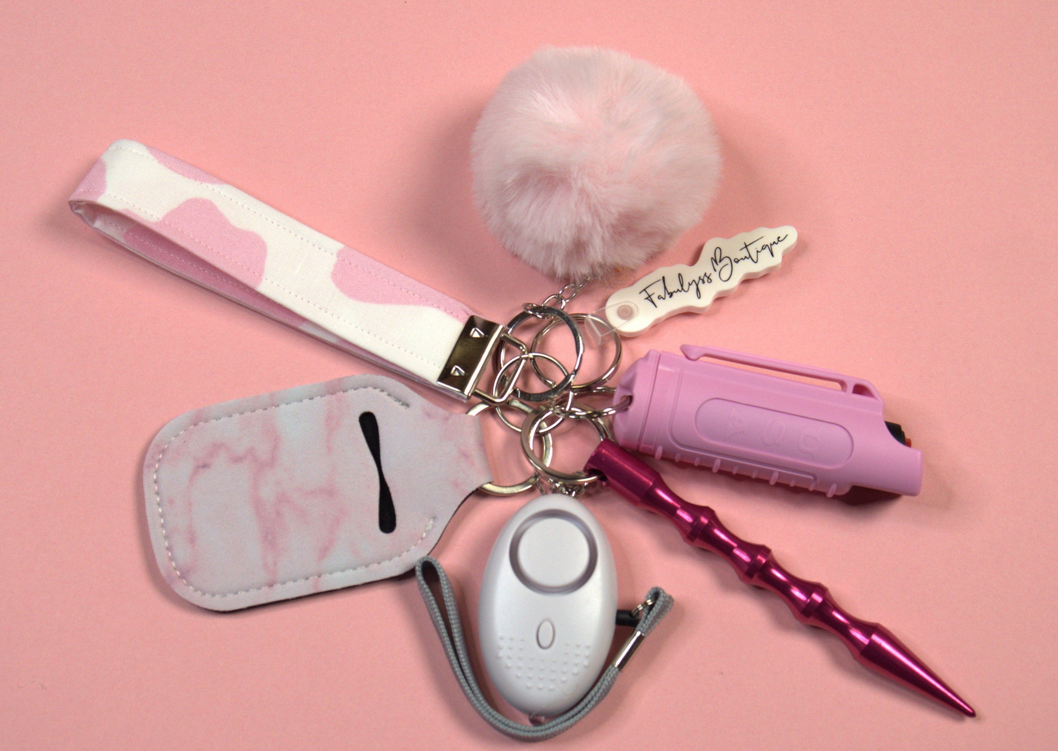 Strawberry Milk Safety Keychain