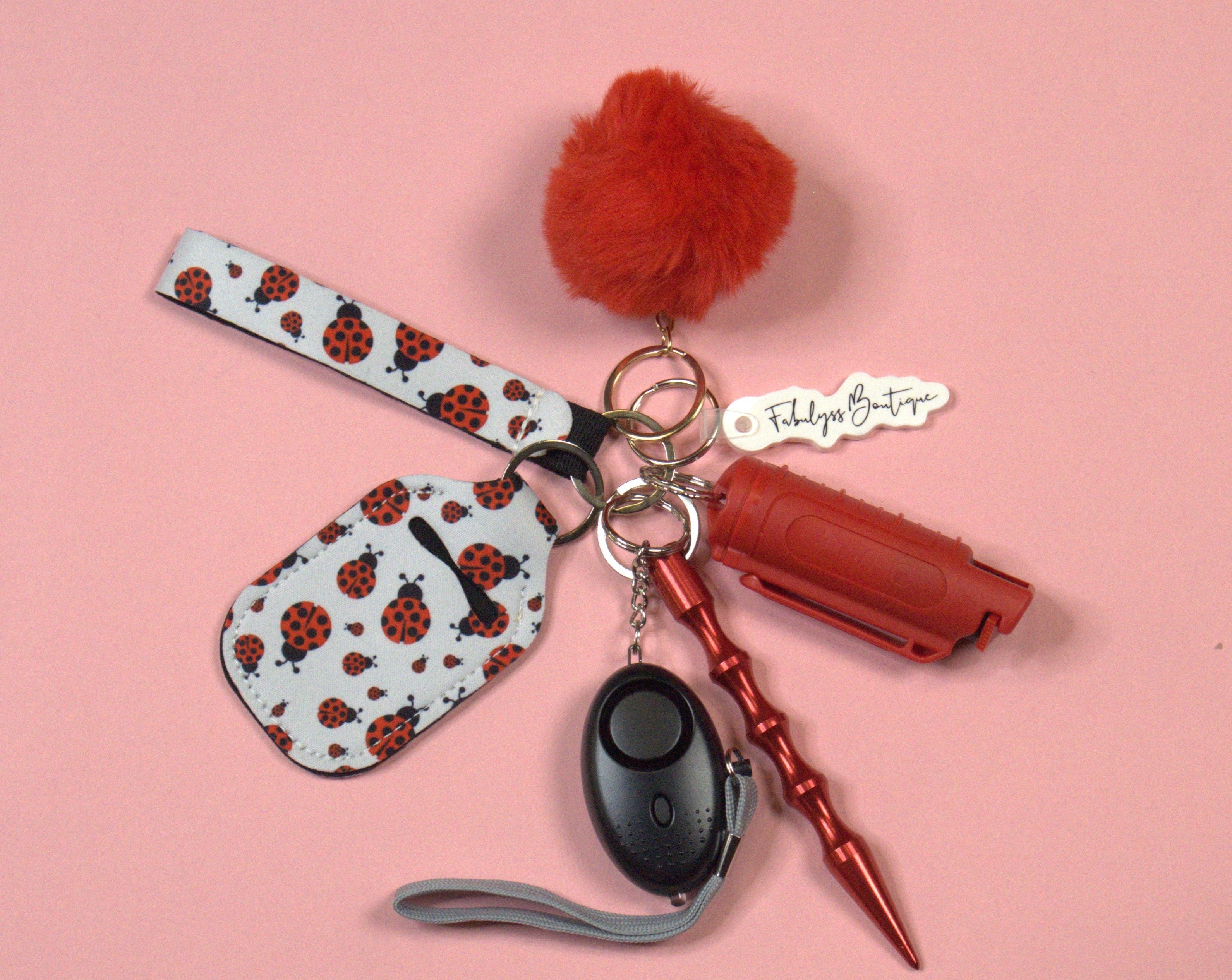 Ladybug Safety Keychain